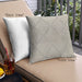 Front View of Mid-Century Modern Urban Square White Gold Throw Pillow, 18 inch by 18 inch, pwurb363