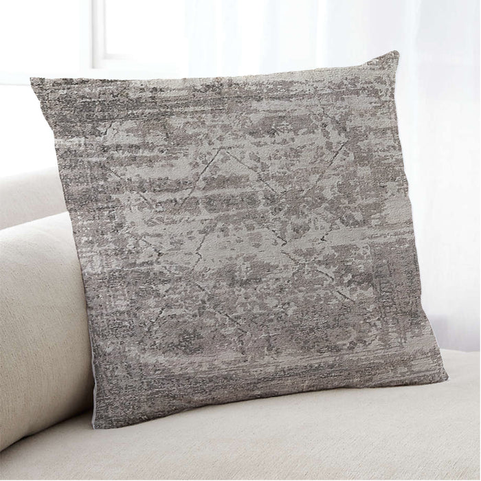 Lifestyle Image of Mid-Century Modern Urban Square Puce Purple Throw Pillow, 18 inch by 18 inch, pwurb370