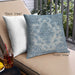 Front View of Mid-Century Modern Urban Square Azure Blue Throw Pillow, 18 inch by 18 inch, pwurb372