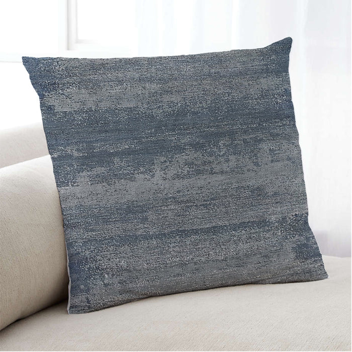 Lifestyle Image of Mid-Century Modern Urban Square Dark Slate Blue Throw Pillow, 18 inch by 18 inch, pwurb374
