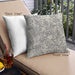 Front View of Mid-Century Modern Urban Square Sandstone Brown Throw Pillow, 18 inch by 18 inch, pwurb377