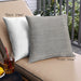 Front View of Mid-Century Modern Urban Square Pale Silver Gray Throw Pillow, 18 inch by 18 inch, pwurb378