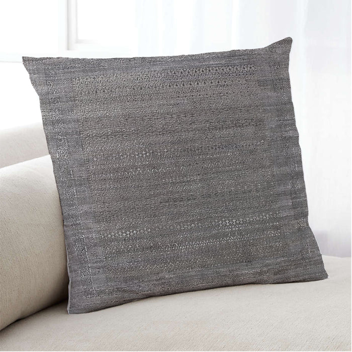 Lifestyle Image of Mid-Century Modern Urban Square Gray Throw Pillow, 18 inch by 18 inch, pwurb379