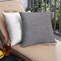 Front View of Mid-Century Modern Urban Square Carbon Gray Throw Pillow, 18 inch by 18 inch, pwurb392