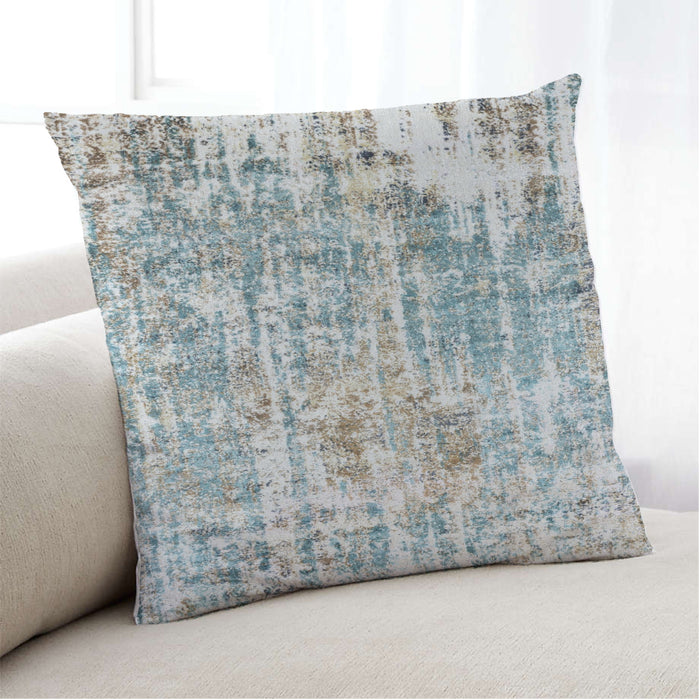 Lifestyle Image of Mid-Century Modern Urban Square Gunmetal Gray Throw Pillow, 18 inch by 18 inch, pwurb3