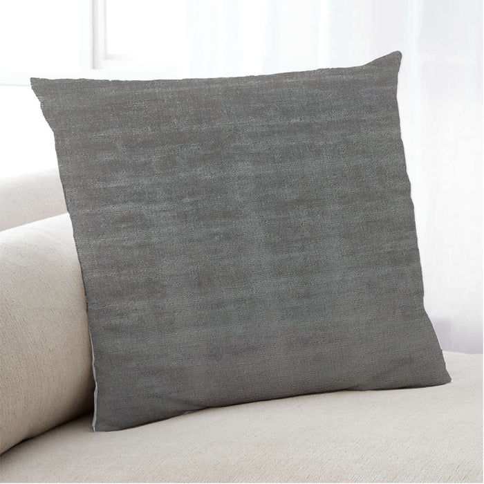 Lifestyle Image of Mid-Century Modern Urban Square Gray Throw Pillow, 18 inch by 18 inch, pwurb404