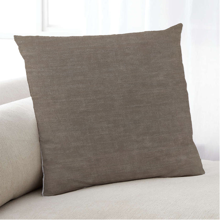 Lifestyle Image of Mid-Century Modern Urban Square Sepia Brown Throw Pillow, 18 inch by 18 inch, pwurb420