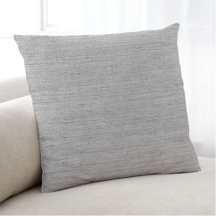 Lifestyle Image of Mid-Century Modern Urban Square Gunmetal Gray Throw Pillow, 18 inch by 18 inch, pwurb423