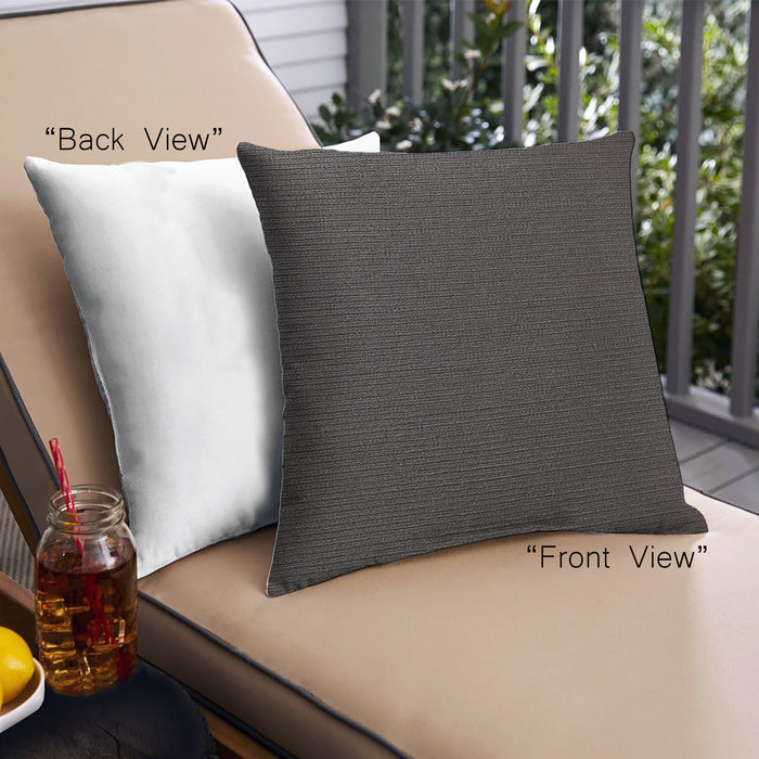 Front View of Mid-Century Modern Urban Square Midnight Gary Throw Pillow, 18 inch by 18 inch, pwurb433
