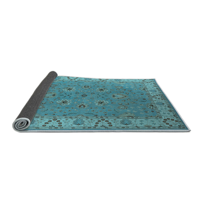 Sideview of Oriental Light Blue Traditional Rug, urb448lblu