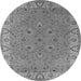 Round Oriental Gray Traditional Rug, urb448gry