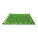 Sideview of Machine Washable Oriental Green Traditional Area Rugs, wshurb448grn