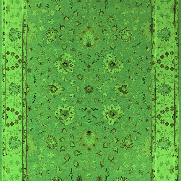 Oriental Green Traditional Rug, urb448grn