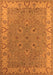 Machine Washable Oriental Orange Traditional Area Rugs, wshurb448org