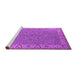 Sideview of Machine Washable Oriental Purple Traditional Area Rugs, wshurb448pur