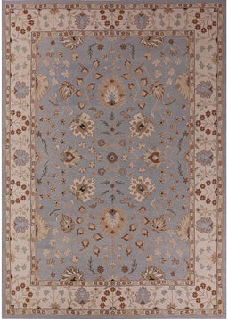 Mid-Century Modern Khaki Rose Pink Oriental Rug, urb448