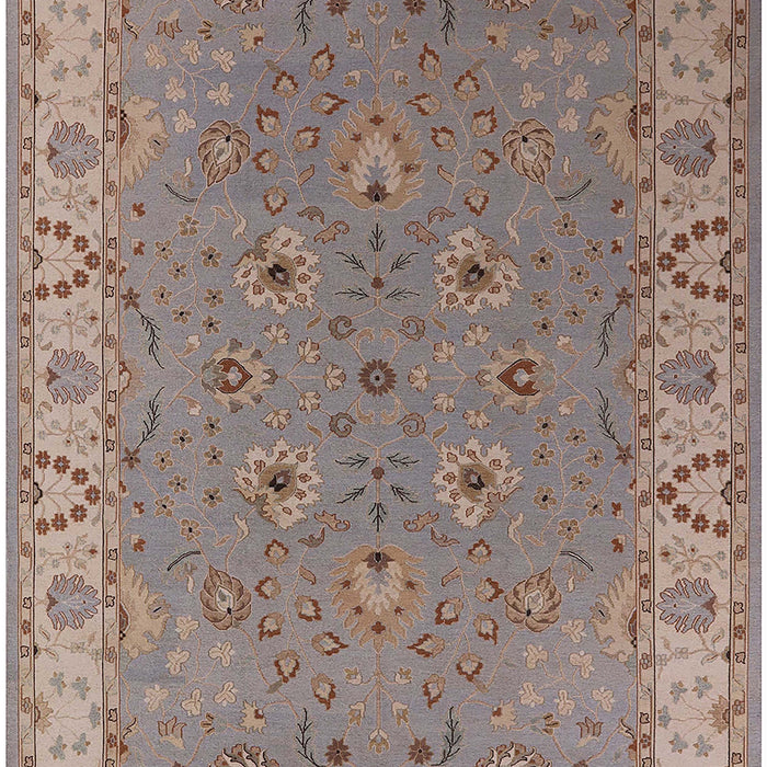 Mid-Century Modern Khaki Rose Pink Oriental Rug, urb448