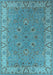 Oriental Light Blue Traditional Rug, urb448lblu