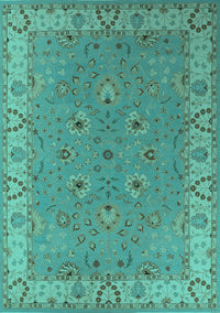 Oriental Turquoise Traditional Rug, urb448turq