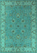 Oriental Turquoise Traditional Rug, urb448turq