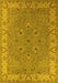 Oriental Yellow Traditional Rug, urb448yw