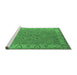 Sideview of Machine Washable Oriental Emerald Green Traditional Area Rugs, wshurb448emgrn