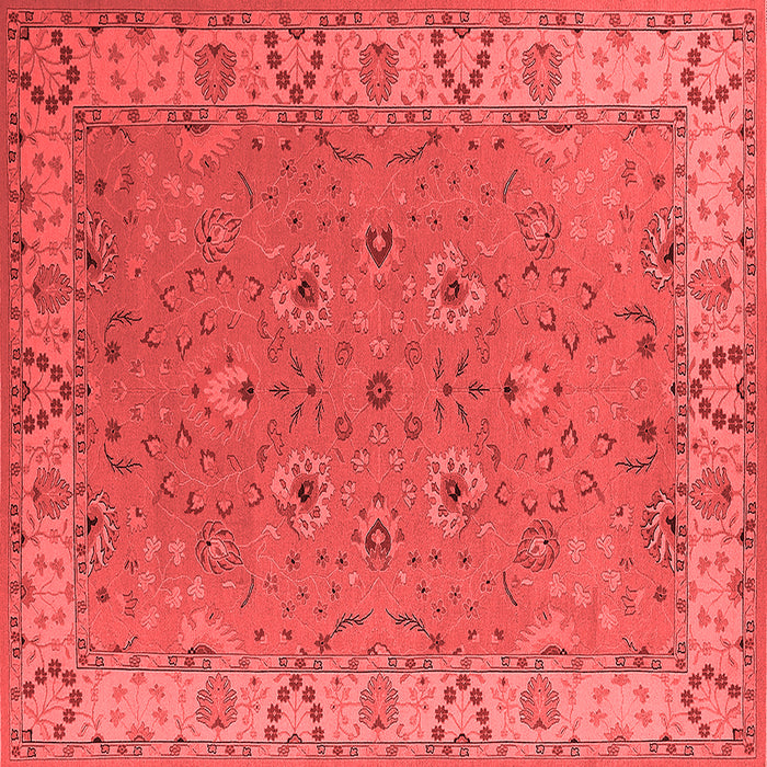 Machine Washable Oriental Red Traditional Rug, wshurb448red