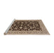 Sideview of Machine Washable Industrial Modern Sangria Brown Rug, wshurb449