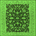 Square Oriental Green Traditional Rug, urb449grn