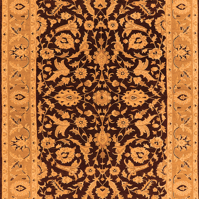 Machine Washable Oriental Orange Traditional Area Rugs, wshurb449org