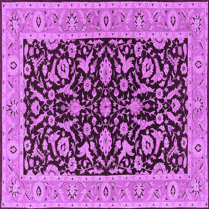 Square Oriental Purple Traditional Rug, urb449pur