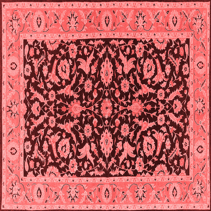 Machine Washable Oriental Red Traditional Rug, wshurb449red