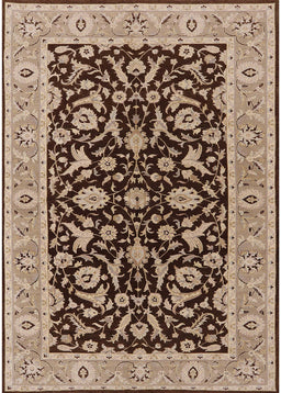 Machine Washable Industrial Modern Sangria Brown Rug, wshurb449