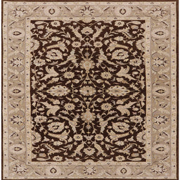 Square Machine Washable Industrial Modern Sangria Brown Rug, wshurb449