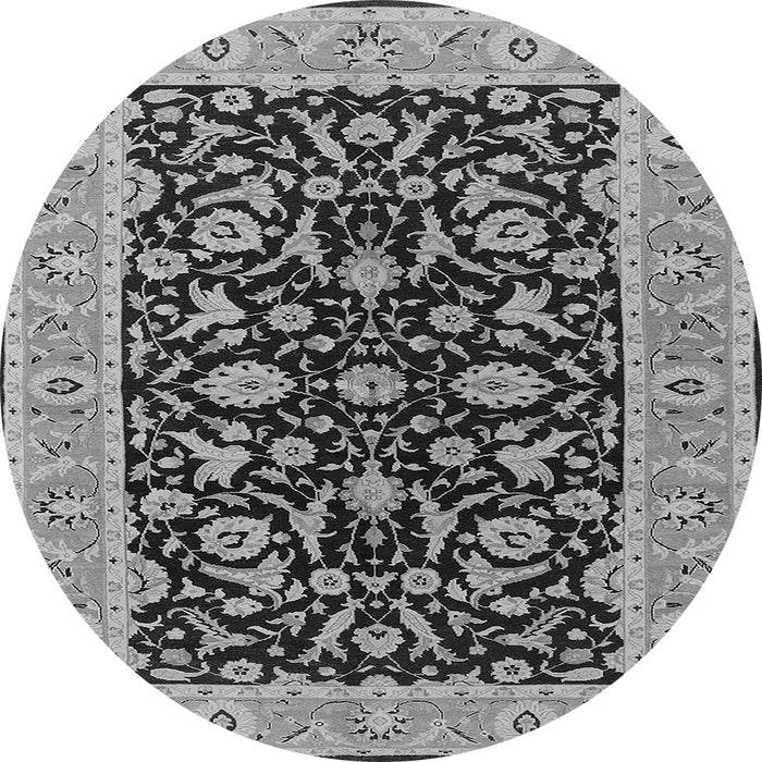 Round Oriental Gray Traditional Rug, urb449gry