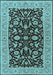 Oriental Light Blue Traditional Rug, urb449lblu