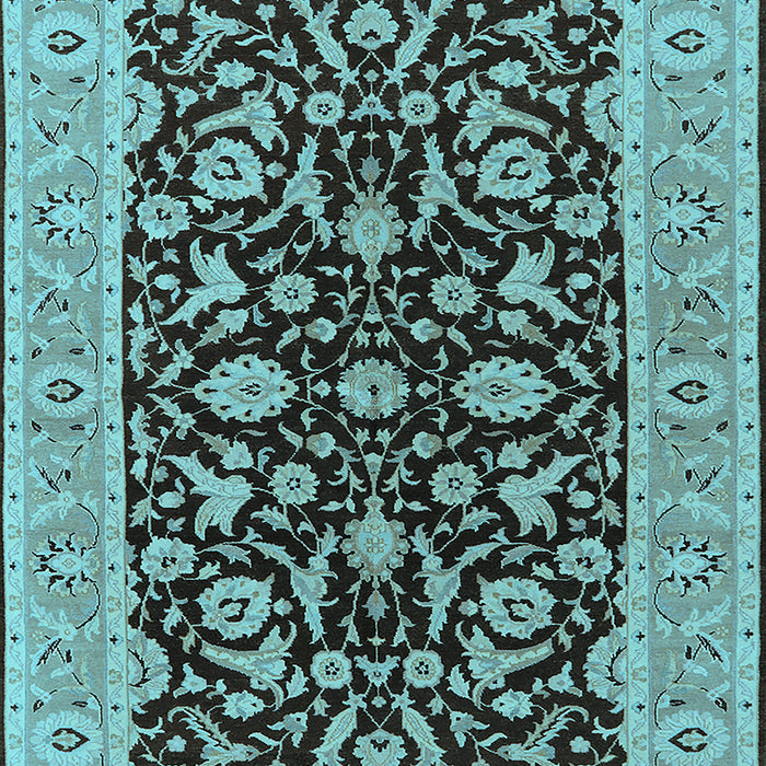 Oriental Light Blue Traditional Rug, urb449lblu