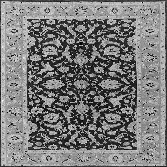 Square Oriental Gray Traditional Rug, urb449gry