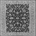 Square Oriental Gray Traditional Rug, urb449gry