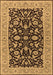 Machine Washable Oriental Brown Traditional Rug, wshurb449brn