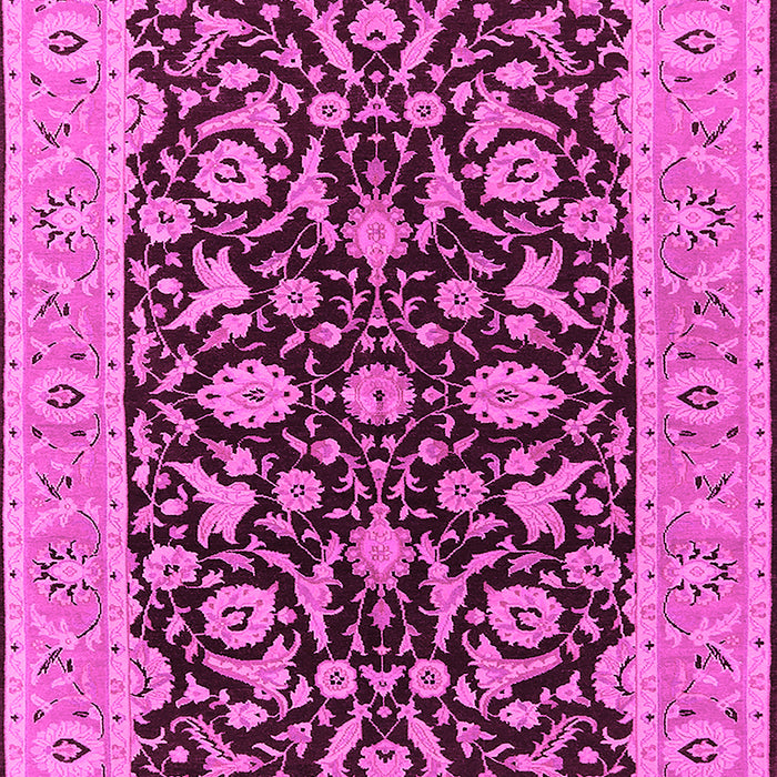 Machine Washable Oriental Pink Traditional Rug, wshurb449pnk