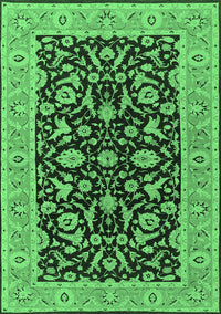 Oriental Emerald Green Traditional Rug, urb449emgrn