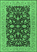 Oriental Emerald Green Traditional Rug, urb449emgrn