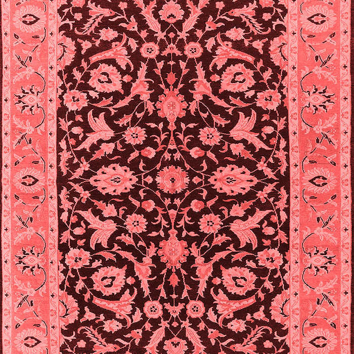 Machine Washable Oriental Red Traditional Rug, wshurb449red