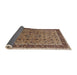 Sideview of Mid-Century Modern Brown Sand Brown Oriental Rug, urb450