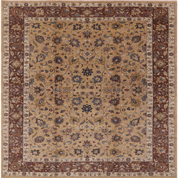 Square Machine Washable Industrial Modern Brown Sand Brown Rug, wshurb450