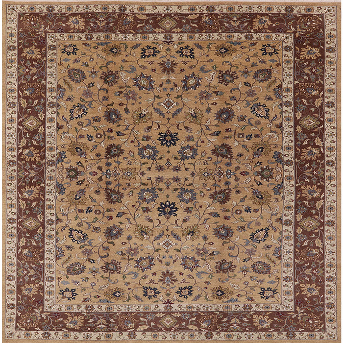 Square Machine Washable Industrial Modern Brown Sand Brown Rug, wshurb450