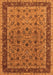 Machine Washable Oriental Orange Traditional Area Rugs, wshurb450org