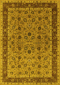 Oriental Yellow Traditional Rug, urb450yw