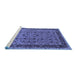 Sideview of Machine Washable Oriental Blue Traditional Rug, wshurb450blu